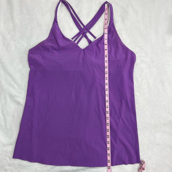 Miraclesuit x Talbots Purple Tankini Swimsuit Size 16 - Picture 6 of 11
